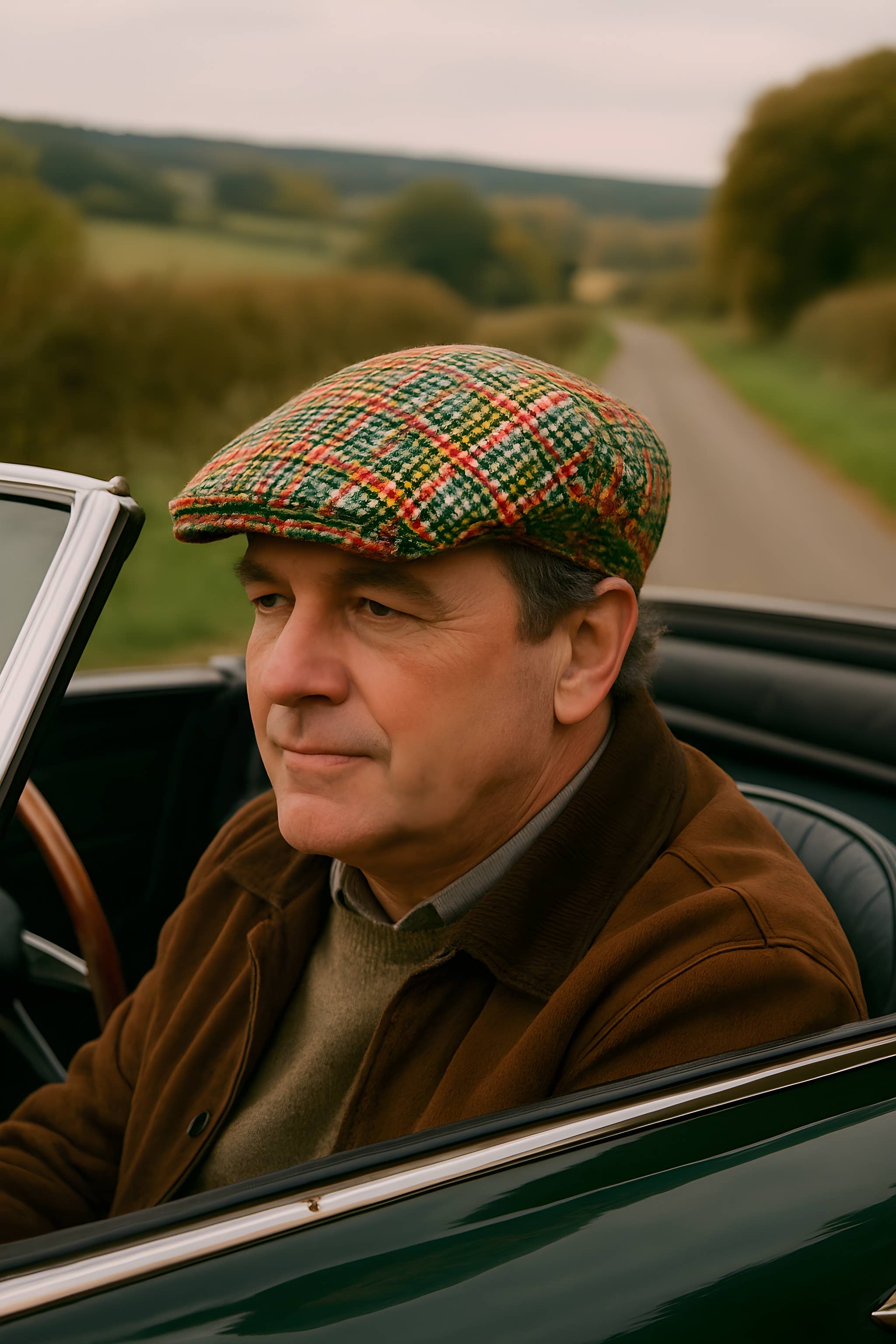 Bob Marley - Plaid Rasta Driving Cap