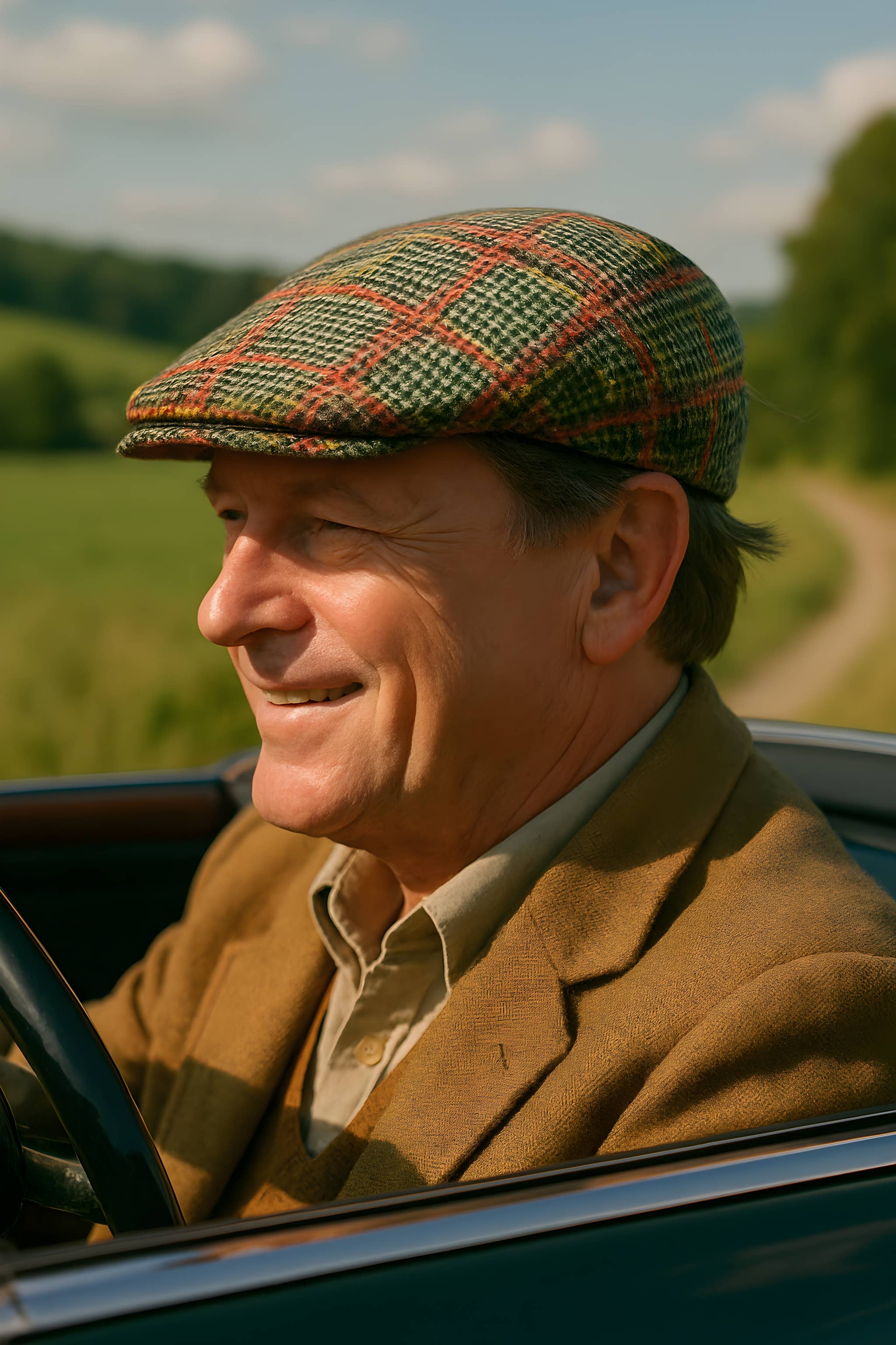 Bob Marley - Plaid Rasta Driving Cap