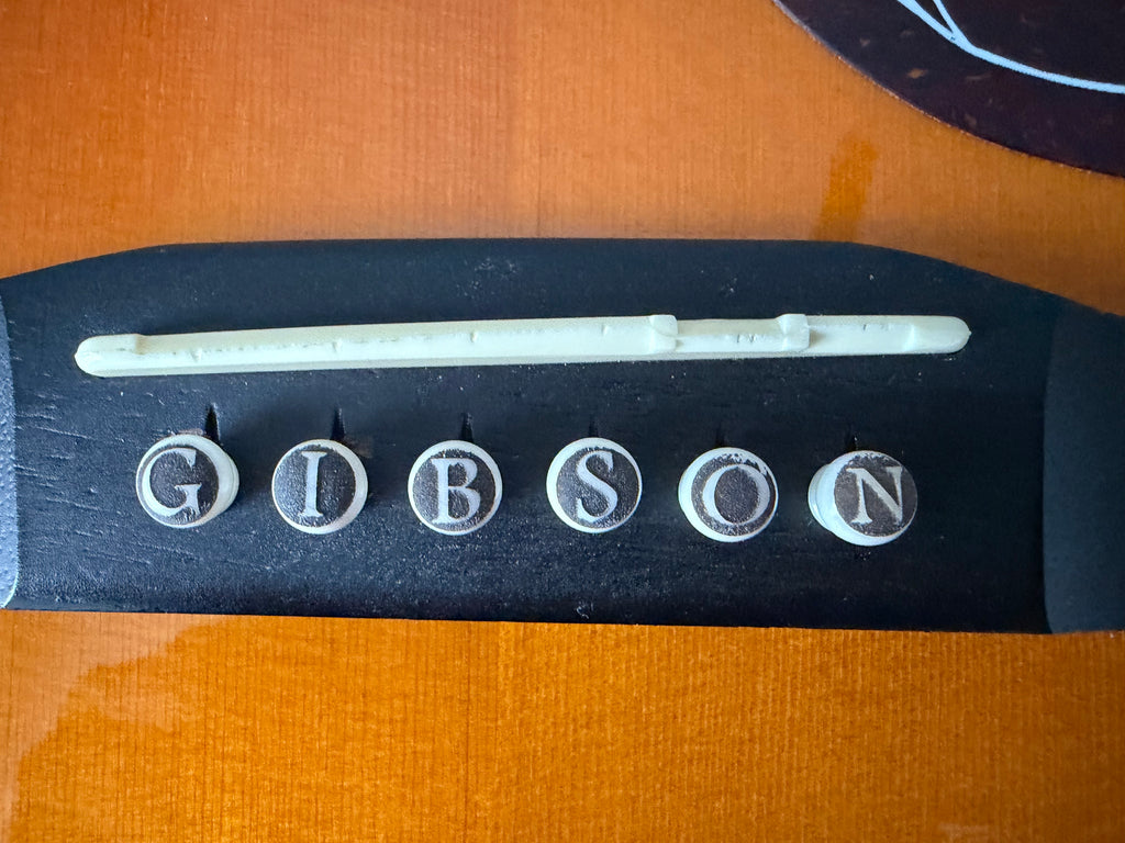 Gibson Name - Custom Bone Guitar Bridge Pins