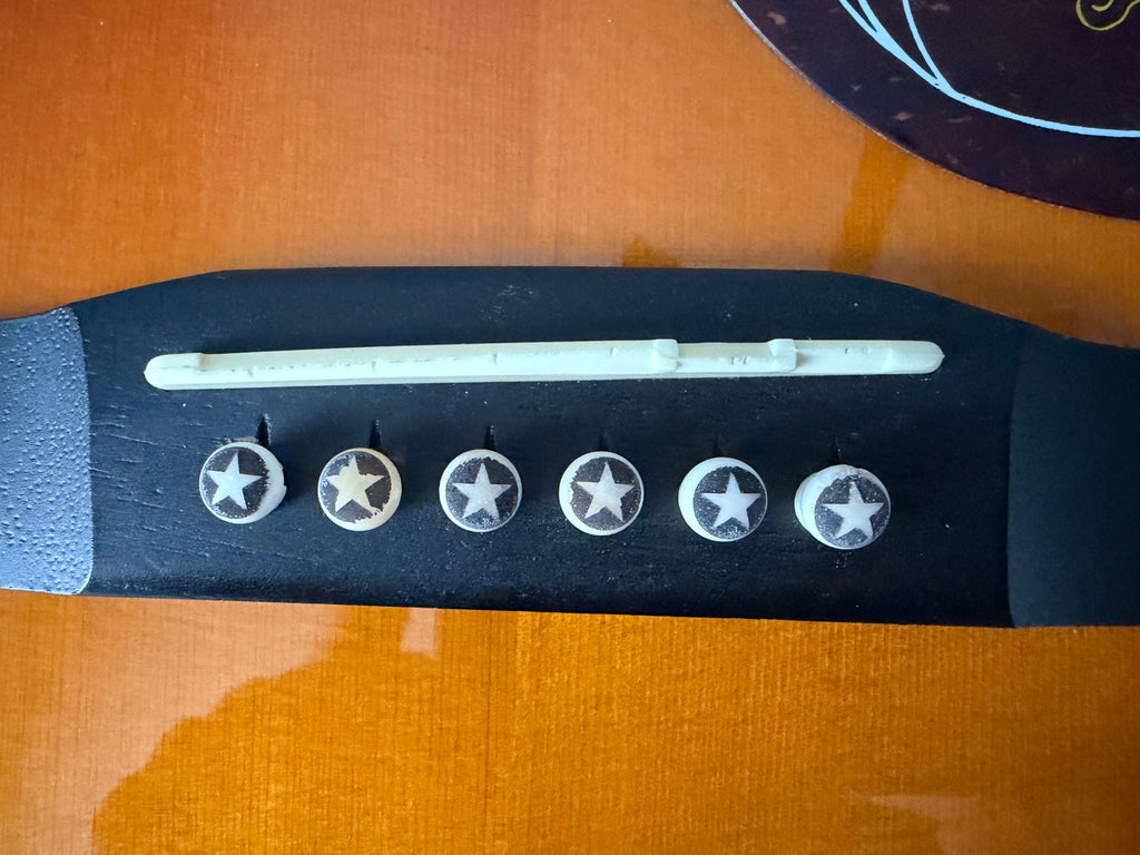 Stars - Custom Bone Guitar Bridge Pins