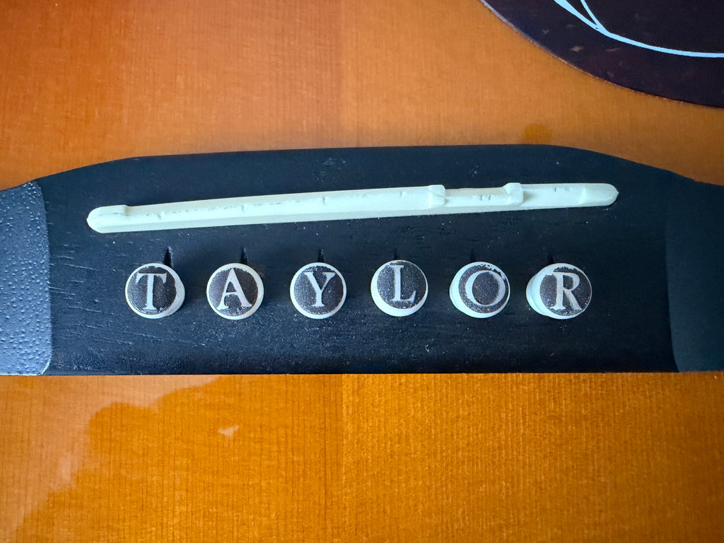 TAYLOR Name - Custom Bone Guitar Bridge Pins